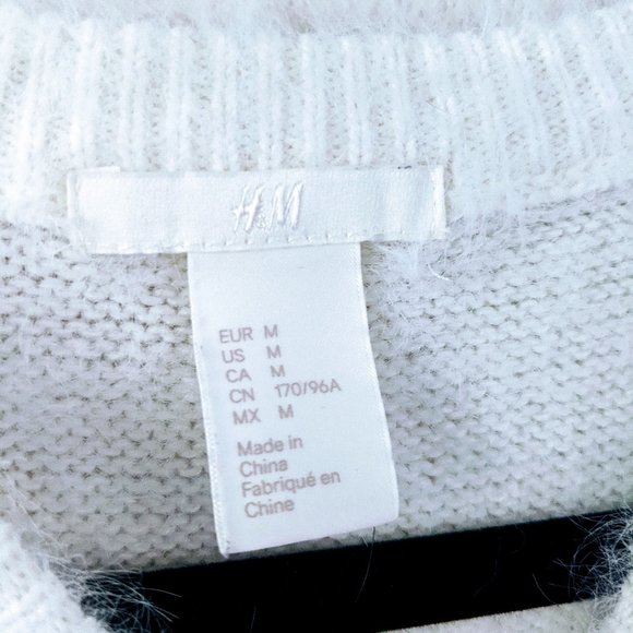 White Fuzzy Sweater - Picture 3 of 4